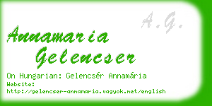 annamaria gelencser business card